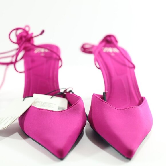 ZARA Lace Up Heels - Picture 3 of 5